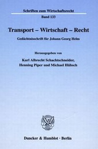 Abbildung von: Transport - Wirtschaft - Recht - Duncker & Humblot