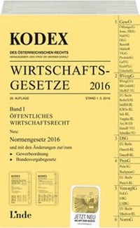 Abbildung von: KODEX Wirtschaftsgesetze Band I 2016 - Linde