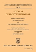 Cover: Notkers des Deutschen Werke - De Gruyter