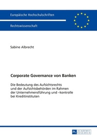 Abbildung von: Corporate Governance von Banken - Peter Lang Verlag