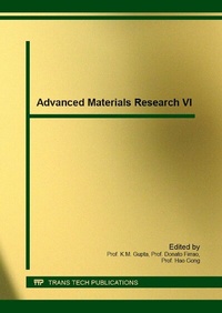 Enlarge image Cover: Advanced Materials Research VI - Trans Tech Publications Ltd