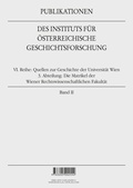 Cover: Die Matrikel der Wiener Rechtswissenschaftlichen Fakult&auml;t - B&ouml;hlau