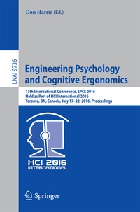 Abbildung von: Engineering Psychology and Cognitive Ergonomics - Springer