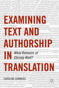 Enlarge image Cover: Examining Text and Authorship in Translation - Palgrave Macmillan