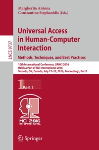 Abbildung von: Universal Access in Human-Computer Interaction. Methods, Techniques, and Best Practices - Springer