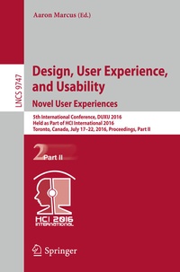 Abbildung von: Design, User Experience, and Usability: Novel User Experiences - Springer