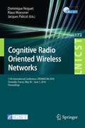 Cover: Cognitive Radio Oriented Wireless Networks - Springer