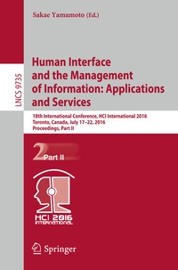 Abbildung von: Human Interface and the Management of Information: Applications and Services - Springer