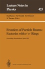Cover: Frontiers of Particle Beams: Factories with e+ e- Rings - Springer