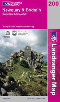 Abbildung von: Newquay and Bodmin, Camelford and St.Austell - Ordnance Survey