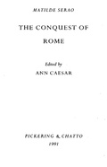 Cover: The Conquest of Rome by Matilde Serao - Routledge
