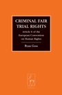 Cover: Criminal Fair Trial Rights - Hart Publishing