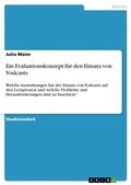 Cover: Ein Evaluationskonzept fuer den Einsatz von Vodcasts - GRIN Verlag
