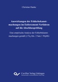 Cover: Auswirkungen der Fehlerbekanntmachungen im Enforcement-Verfahren auf die Abschlusspr&uuml;fung - Cuvillier Verlag