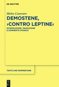 Cover: Demostene, "Contro Leptine" - De Gruyter