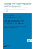 Bild: Transparenzgesetz f&uuml;r Rheinland-Pfalz - Peter Lang Verlag