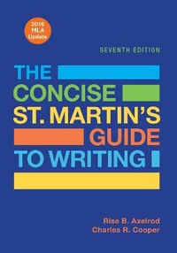 Enlarge image Cover: The Concise St. Martin's Guide to Writing with 2016 MLA Update - Bedford Books