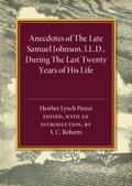 Cover: Anecdotes of the Late Samuel Johnson - Cambridge University Press