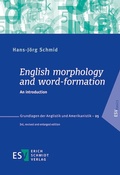 Cover: English morphology and word-formation - Erich Schmidt Verlag