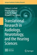 Cover: Translational Research in Audiology, Neurotology, and the Hearing Sciences - Springer