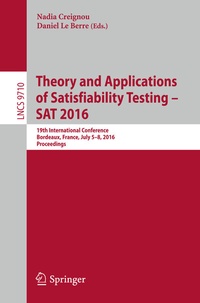 Abbildung von: Theory and Applications of Satisfiability Testing - SAT 2016 - Springer