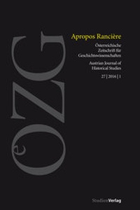 Abbildung von: Österreichische Zeitschrift für Geschichtswissenschaften 1/2016 - Studien Verlag