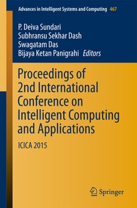 Enlarge image Cover: Proceedings of 2nd International Conference on Intelligent Computing and Applications - Springer