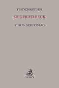 Cover: Festschrift f&uuml;r Siegfried Beck zum 70. Geburtstag - C.H.BECK