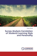 Cover: Survey Analysis Correlation of Students Learning Style and Personality - LAP Lambert Academic Publishing