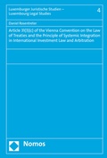 Abbildung von: Article 31(3)(c) of the Vienna Convention on the Law of Treaties and the Principle of Systemic Integration in International Investment Law and Arbitration - Nomos