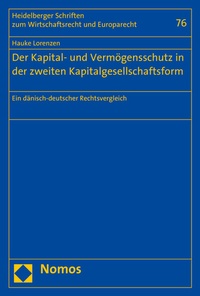 Abbildung von: Der Kapital- und Vermögensschutz in der zweiten Kapitalgesellschaftsform - Nomos