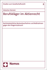 Abbildung von: Berufskläger im Aktienrecht - Nomos