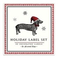 Cover: Alice Scott Christmas Dachshund Book of Labels - Mudpuppy Press