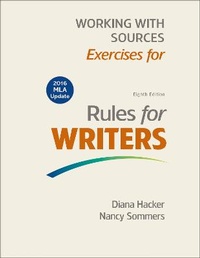 Enlarge image Cover: Working with Sources: Exercises for Rules for Writers (MLA Update 2016) - Bedford Books