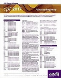 Enlarge image Cover: CPT 2017 Express Reference Coding Card: Pulmonary/Respiratory - American Medical Association