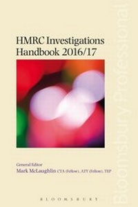 Enlarge image Cover: HMRC Investigations Handbook 2016/17 - Bloomsbury Professional