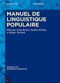 Cover: Manuel de linguistique populaire - De Gruyter