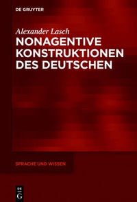 Abbildung von: Nonagentive Konstruktionen des Deutschen - De Gruyter