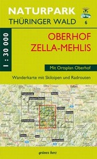 Abbildung von: Wanderkarte Oberhof und Zella-Mehlis - grünes herz