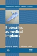 Cover: Biotextiles as Medical Implants - Woodhead Publishing Ltd