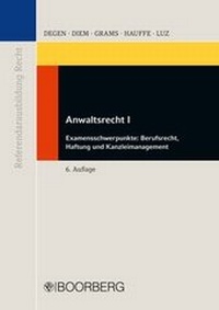 Abbildung von: Anwaltsrecht I - Boorberg
