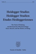 Cover: Heidegger Studies - Heidegger Studien - Etudes Heideggeriennes. - Duncker & Humblot