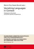 Cover: Vanishing Languages in Context - Peter Lang Verlag