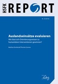 Cover: Auslandseins&auml;tze evaluieren - PRIF - Leibniz-Institut f&uuml;r Friedens- und Konfliktforschung