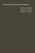 Cover: The Economics of Federal Credit Programs - Brookings Institution