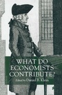 Cover: What Do Economists Contribute? - Palgrave Macmillan