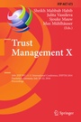 Cover: Trust Management X - Springer