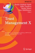 Cover: Trust Management X - Springer