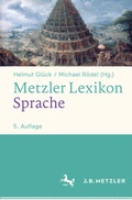 Cover: Metzler Lexikon Sprache - J.B. Metzler