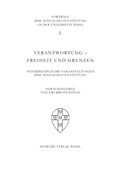 Cover: Verantwortung - Freiheit und Grenzen - Schwabe Verlagsgruppe AG Schwabe Verlag